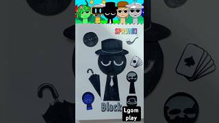 🌈diy sticker🌈 인크레디박스 스프런키 블랙 스티커 Incredibox SPRUNKI Black diy sticker sticker [upl. by Esyle]