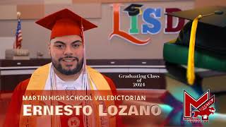 Martin HS Valedictorians MessageErnesto Lozano [upl. by Anilad]