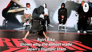 Bgirl Riko Japans third highest ranked Olympic bgirl shows her CRAZY skills [upl. by Aneen450]