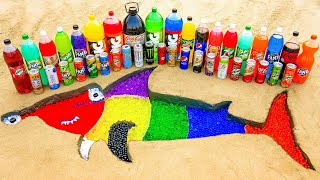 How to make Rainbow Hammerhead Sharks with Orbeez Big Coca Cola Fanta vs Mentos amp Popular Sodas [upl. by Taite]