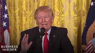 Trumps Most Heated Exchanges With Reporters At His Longest Press Conference [upl. by Osnerol]