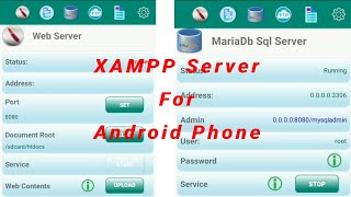 XAMPP Server For Android Phone  A Web Server [upl. by Ydniw]