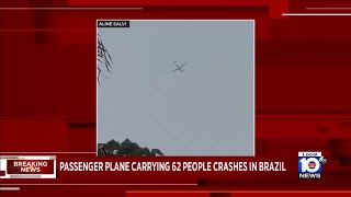 Plane carrying 62 people crashes in Brazil [upl. by Novled363]