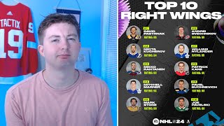 NHL 24 RATINGS REVIEW  TOP 20 WINGERS [upl. by Maurits]