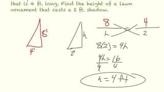 Similar Figure Word Problems [upl. by Yatnuahs]