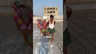 Sea salt production in India shorts [upl. by Ettener]