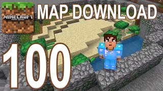 Minecraft Pocket Edition  Gameplay Walkthrough Part 100  Map Download Survival iOS Android [upl. by Aramoix]