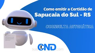 Como emitir a certidão negativa municipal de Sapucaia do Sul em apenas 1 minuto [upl. by Ydnarb]