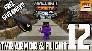 Minecraft Create Above and Beyond  Tyr Armor Flight amp Giveaway  Episode 12  Modded Minecraft [upl. by Dorren980]