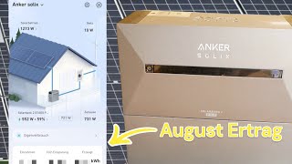 August Ertrag und Kostensenkung durch Anker Solix Solarbank 2 E1600 Pro  Gutscheincode [upl. by Alliw]