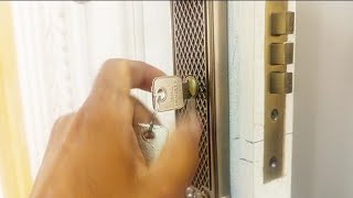 Door Handle Lock Fitting  how to install a door lock [upl. by Pet]