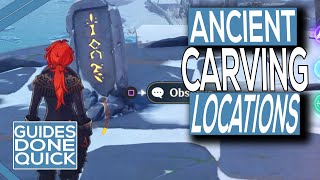 Genshin Impact Ancient Carving Locations [upl. by Orutra]