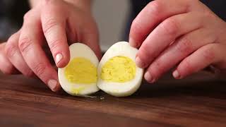 How To Hard Boil Eggs Plus a Genius Egg Peeling Hack [upl. by Nylessoj285]