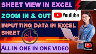 Sheet view zooming amp Input data in excel [upl. by Hama]