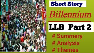 LLB English Short Story Billennium Question Answers  LLB English [upl. by Onit222]