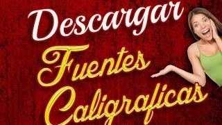 Descargar fuentes Caligraficas  TIpografias para diseñadores [upl. by Sheree]