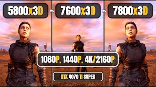 AMD Ryzen 7 5800x3D vs Ryzen 5 7600x3D vs Ryzen 7 7800x3D  1080p 1440p 4K  Ultimate Comparison [upl. by Annadiane271]