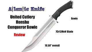 UNITED CUTLERY 165quot HONSHU CONQUEROR BOWIE Knife Review  Atlantic Knife Reviews 2019 [upl. by Marga]