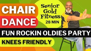 Fun Senior Gold Chair Dance Fitness  Rocking Oldies Seated Workout [upl. by Ridglee]