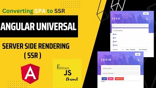 Converting an Angular SPA to SSR with Deployment  Angular Universal [upl. by Gierk223]