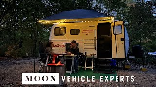 MoonShade Setup on a Scamp 16 fiberglass trailer [upl. by Akoek]