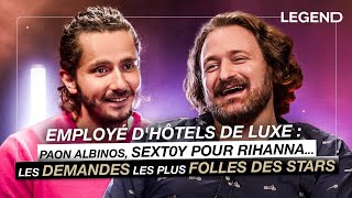 EMPLOYÉ DHÔTELS DE LUXE  PAON ALBINOS SEXT0Y POUR RIHANNALES DEMANDES LES PLUS FOLLES DES STARS [upl. by Omissam]