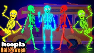 Five Skeletons Riding on a Bus  Scary Nursery Rhymes  Hoopla Halloween [upl. by Nadine]