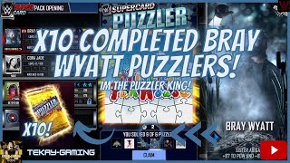 IM THE PUZZLER KING 👑 X10 COMPLETED BRAY WYATT PUZZLERS WWE Supercard S10 [upl. by Clute]