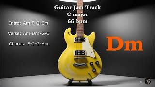 Ballad Guitar Backing Track  C major 66bpm [upl. by Eirelav]