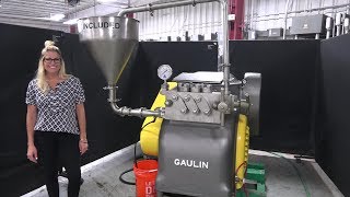 Gaulin Two Stage Stainless Steel Homogenizer Demonstration [upl. by Schaffer]