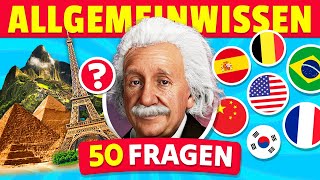 50 Allgemeinwissen Fragen 🧠🤯 Wie gut ist Ihr Allgemeinwissen [upl. by Nolahs]