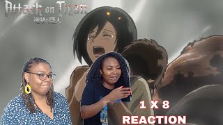 HE IS BACK 🥲 Attack on Titan Season 1 Episode 8 REACTION [upl. by Winou]