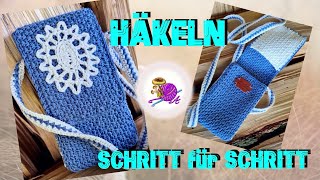 Handytasche Häkeln 😊💫 SCHRITT für SCHRITT für Dich 💕💕💕 [upl. by Mortie]