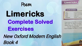 Grade 4  Limericks  Solved Exercise  Oxford Modern English [upl. by Ahsehat941]