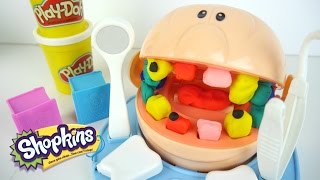 صلصال طبيب الأسنان شوبكنز ألعاب بنات الموسم 6  Play Doh Doctor Rainbow Teeth [upl. by Efram]