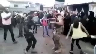 Russian soldier and Syrian soldier from the Tiger operations in Quneitra breaking da dance moves [upl. by Turne]