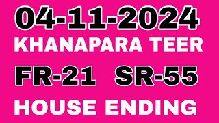 3 November 2024 KHANAPARA TEER RESULT kaise kaise kar ke number khelta hai bhai [upl. by Lennad]