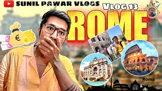 Spend ₹12000😱💵for taxi in ROME 🇮🇹  SUNIL PAWAR VLOGS  vlog13 colosseum rome italy sunilpawar [upl. by Denney]