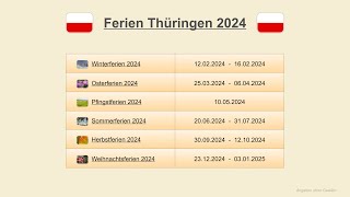 Ferien Thüringen 2024 [upl. by Abrahams]