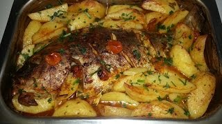 Peixe assado no forno pargo [upl. by Solegna]