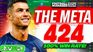 BROKEN Meta 424 V2 FM24 Tactics 100 Win Rate  Best FM24 Tactics [upl. by Hays570]