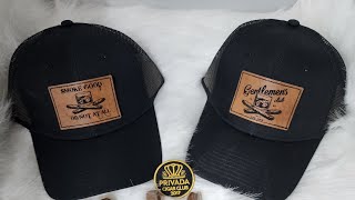 Creating Leather Patches for Hats on my XTool D1 10W Pro laser [upl. by Ecnaled]