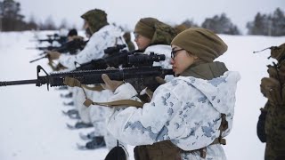 Marine Rotational Forces Europe 231 MRFE 231 conduct a livefire range in Setermoen Norway [upl. by Akiemehs963]