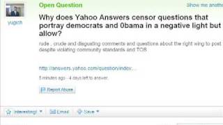 Why does Yahoo Censor conservative viewpoints but allow liberals to swear and curse [upl. by Okimik]