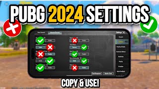 PUBG MOBILE BEST SETTINGS 2024 🔥 THIS WILL CHANGE YOUR GAMING 📚 [upl. by Irok246]