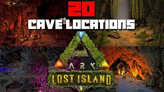 ARK Lost Island  20 Caves  Base Locations For PVP amp PVE New Coords In PINNED Comment [upl. by Ekle]