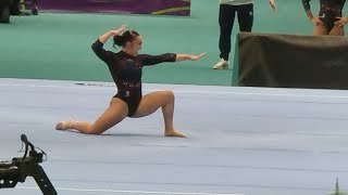 Coline Devillard 🇫🇷  12633 Floor  QF  European championships 2024 [upl. by Eonak915]