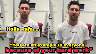 Lionel Messi shares heartfelt message to Rafael Nadal after Tennis stars Retirement [upl. by Nnyllaf808]