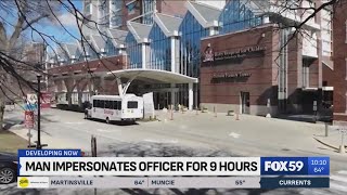 Man impersonates officer for nine hours at Riley Hospital [upl. by Haleeuqa]