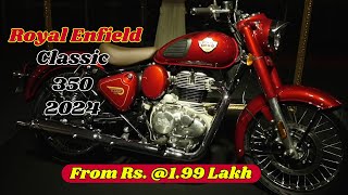 New 2024 Royal Enfield Classic 350 Price Announced  All ColoursFeaturesPrice  FindingThrottle [upl. by Jerz]